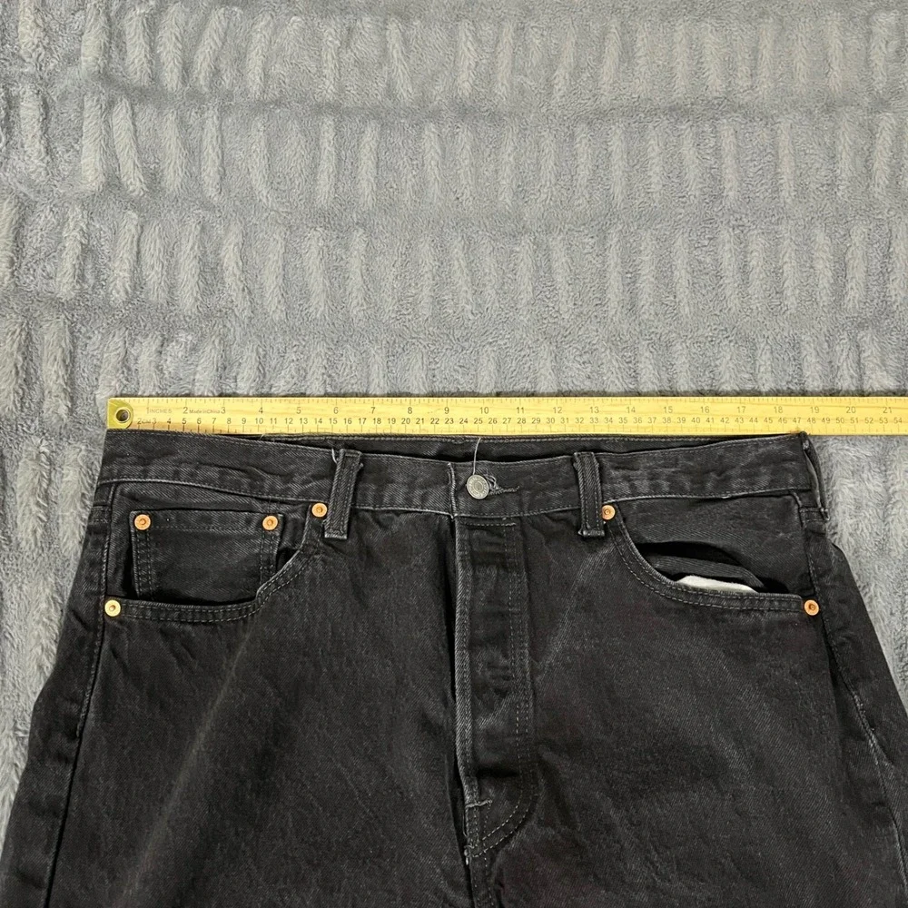 Levi Strauss Co 501 Original Riveted Mens Black Denim Jeans W38 L32
